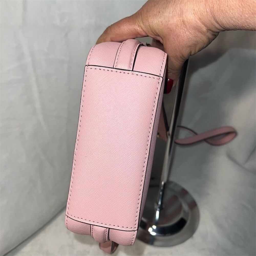 Kate Spade Pink Saffiano Leather Crossbody Bag Adjustable Strap - Picture 7 of 11